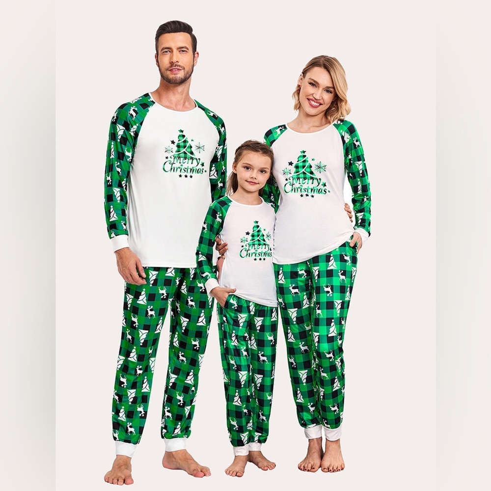Ekouaer Kids Christmas Pajamas Set |‎ Long Sleeve Shirt & Pants w/ Pockets |NEW